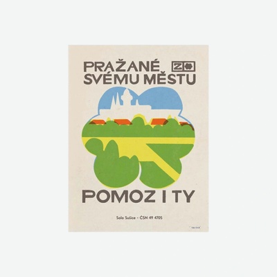 Retro plakát Pražané svému městu