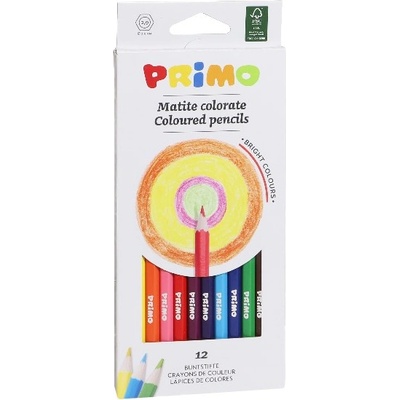 Primo Цветни моливи primo шестоъгълни 12 броя 5031mat12e (5031mat12e)