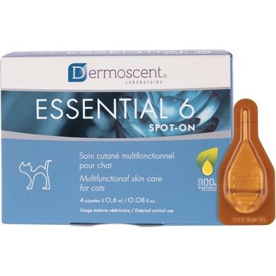 Dermoscent Essential 6 spot-on kočka 4x0,6 ml – Hledejceny.cz