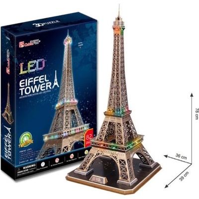 3d пъзел Айфеловата кула / лед - 82 части
