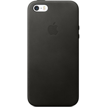 Apple Оригинален гръб Leather за Apple iPhone 5/SE - Черен