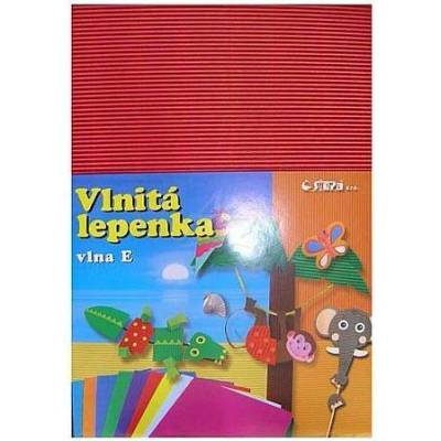 Lepenka E-Welle 260g 34,5 x 24,5cm rovná-červená 10 listů