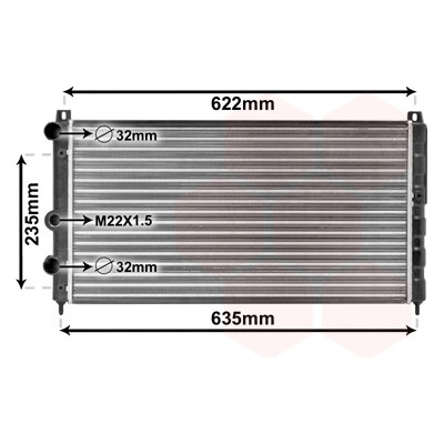 Chladič, chlazení motoru VAN WEZEL 76002003