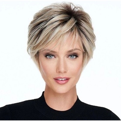 Aiylmz Krátké Ombre Blonde Pixie – Zboží Dáma
