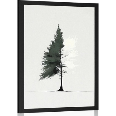 Plagát minimalistický ihličnatý strom