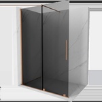 Mexen Velar плъзгаща се душ кабина Walk-in 140 x 200 см, графит 8 мм, четкована мед - 871-140-000-43-65 (871-140-000-43-65)