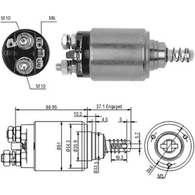 Elektromagnetický spínač, štartér MAGNETI MARELLI AME0186