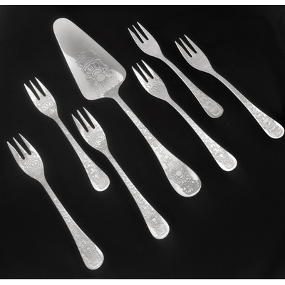 Herdmar Прибори за торта santamarta - 7 части - позлатени (-174-5019-0117-010-0017)