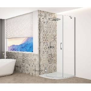 SAPHO Trinity - Четвърткръгла душ кабина 90x90 см, лява, прозрачно стъкло/хром GT6590CL-CH (GT6590CL-CH)