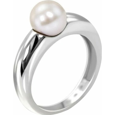 Eppi Zlatý prsten s 8mm bílou perlou Racel R32475