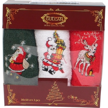 Коледни кухненски кърпи с бродерии - 3 броя