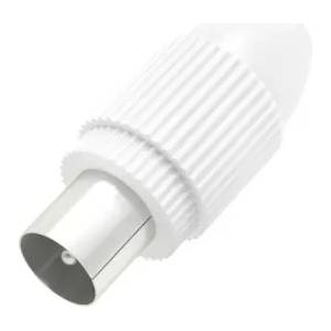 Hama Антенен конектор HAMA Coax plug, Коаксиален мъжко, Бял (HAMA-205213) - megamag
