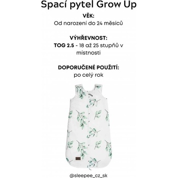 Sleepee Spací pytel Grow Up tečky