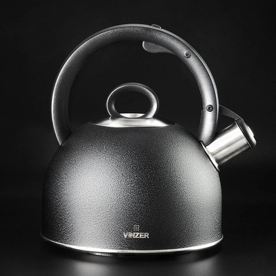 Vinzer Nero VNZ50010 Чайник 2, 5 л, черен, неръждаема стомана (VNZ50010)