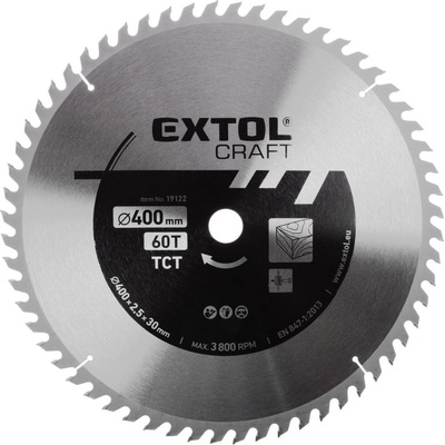 Extol Craft kotouč pilový s SK plátky 400x3,5x30mm 60T