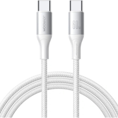 Joyroom S-A28 opletený nabíjecí a datový USB-C na USB-C 1m bílý
