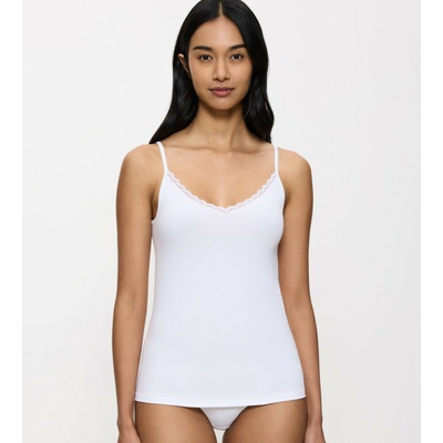 Triumph Feel Of Cotton Spaghetti Top bílá
