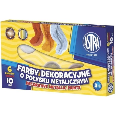 Astra Dekoračné farby s kovovým odleskom 6 x 10 ml