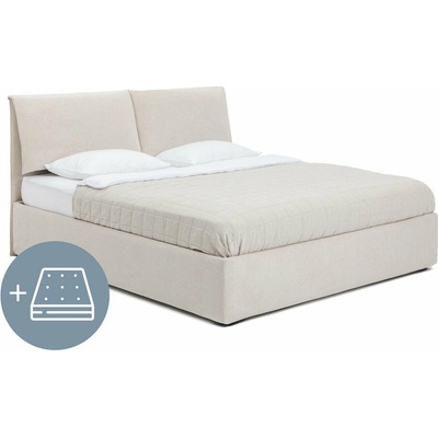 Bonami Selection Thessa Pillow s úložným priestorom s matracom s roštom Béžová