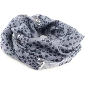  Детски памучен шал HatYou SE0753, 52х110 см, Деним/Пайети