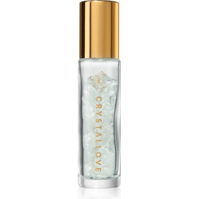 Crystallove Clear Quartz Oil Bottle roll-on s kryštálmi plniteľný 10 ml