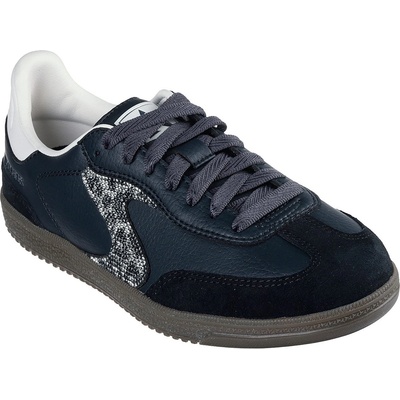 Skechers Дамски маратонки Skechers Duraleather & Suede Overlay Rhinest Low-Top Trainers Womens - Black
