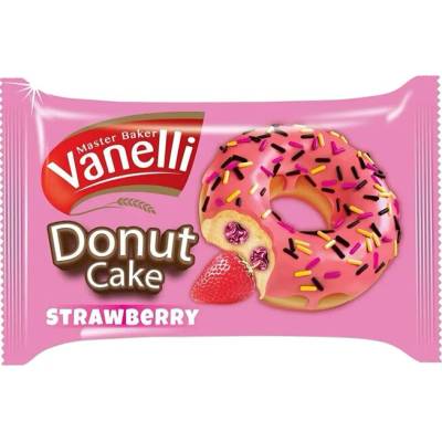 Vanelli jahodový donut Donut Cake Strawberry 35 g