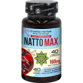 Cvetita Herbal Natto Max, 160 mg, 40 капсули, Cvetita Herbal