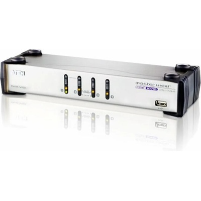 ATEN KVMP превключвател, ATEN CS1744C-AT, 4-портов, PS-2-USB, VGA Dual Display, Audio (CS1744C-AT)