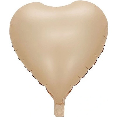 Fóliový balónek srdce krémové
