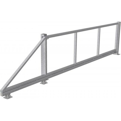 Samonosná posuvná brána š. 300 - 350 cm x v. 120 cm ✔ S dojezdovým sloupkem