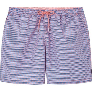 Hackett Бански гащета Hackett Fish Geo swimming shorts - Red / Purple (Coral)