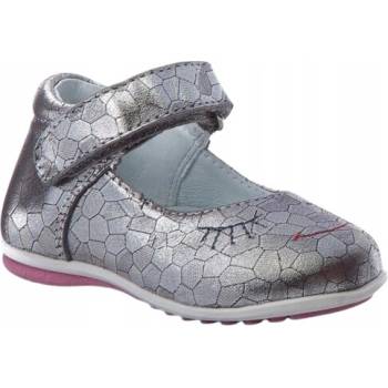 Mido Noster polobotky kožené stříbrné