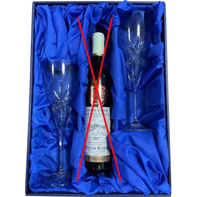 Bohemia Crystal Dárková sada na víno s 2 broušenými sklenicemi brus Mašle 260 ml