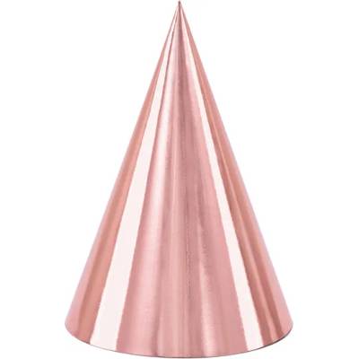 PartyDeco Парти шапки - холографични златно-розови