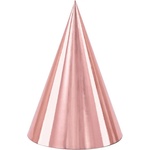 PartyDeco Парти шапки - холографични златно-розови