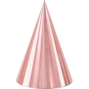 PartyDeco Парти шапки - холографични златно-розови