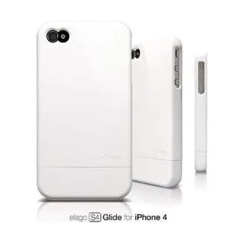 elago S4 Glide SF - слайдер кейс и защитни покрития за iPhone 4/4S (бял-мат)