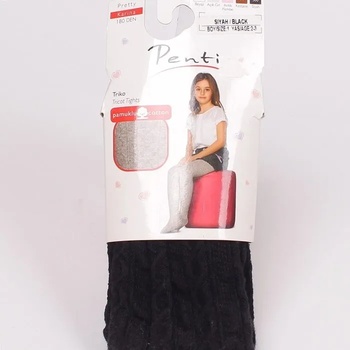 Image 1 of Детски памучен чорапогащник в черен цвят 180 den