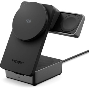 Spigen EF323MQ Essential 3in1 магнитен безжичен заряден уред MagSafe 25W Qi2.2 черен (ACH10398)