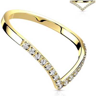 Mabell Dámský prsten z chirurgické oceli KELSEY CZ221R M7720G 5C45