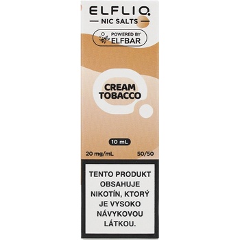 Elf Bar Elfliq Salt Cream Tobacco 10 ml 10 mg