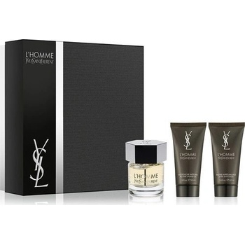 Yves Saint Laurent L'Homme EDT 100 ml + balzám po holení 50 ml + sprchový gel 50 ml dárková sada