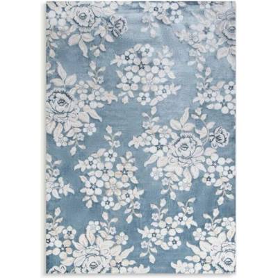 Takoy Koberec 160x230 cm modro-krémový s květinovým motivem IMPRESIVE 1-HF-489919 | 160 x 230 cm