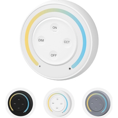RF ovladač Mi-Light S1 pro CCT LED 2,4GHz bateriový - Bílá barva