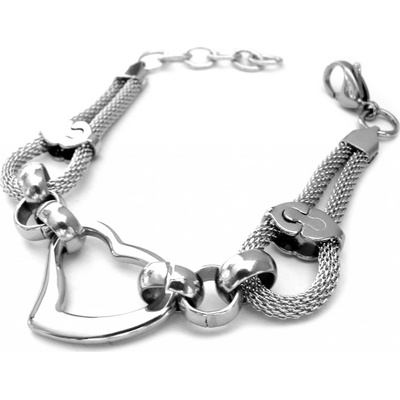Steel Jewelry náramek srdce z chirurgické oceli NR140319