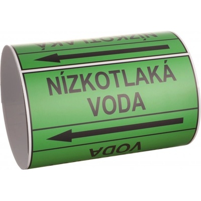 Páska na značení potrubí Signus M25 - NÍZKOTLAKÁ VODA Samolepka 130 x 100 mm, délka 1,5 m, Kód: 25984