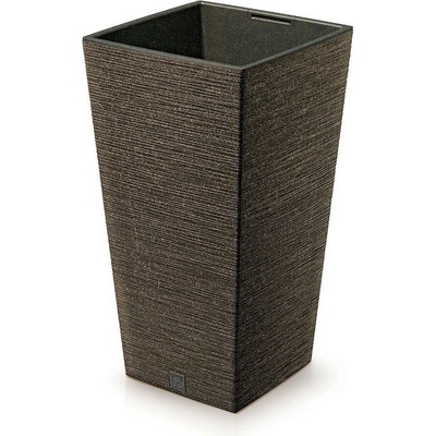 PROSPERPLAST Kvetináč FURU SQUARE ECO WOOD 26,5cm kávový