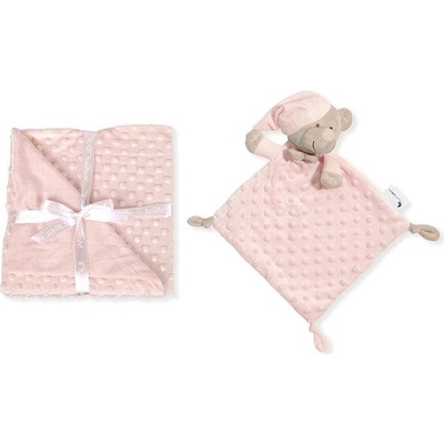 INTERBABY deka mäkká guľôčky a maznáčik ružová