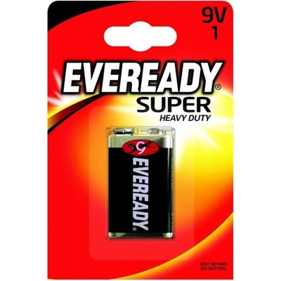 EVEREADY Батерия цинкова EVEREADY Super Heavy Duty, 6F22, 9V (E302287201)